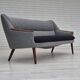 1960s, Danish sofa by Kurt Østervig model 58, completely reupholstered, furniture wool, teak wood.
