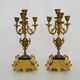 Paire de candélabres à 4 branches bronze et marbre style Napoléon III, XIXè