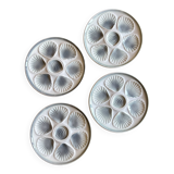 Set of 4 vintage oyster plates Moulin des Loups