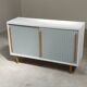Commode bleue et blanche par Drevopodnik Brno 1960