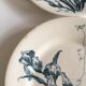 Faience of Gien Iris decoration plates