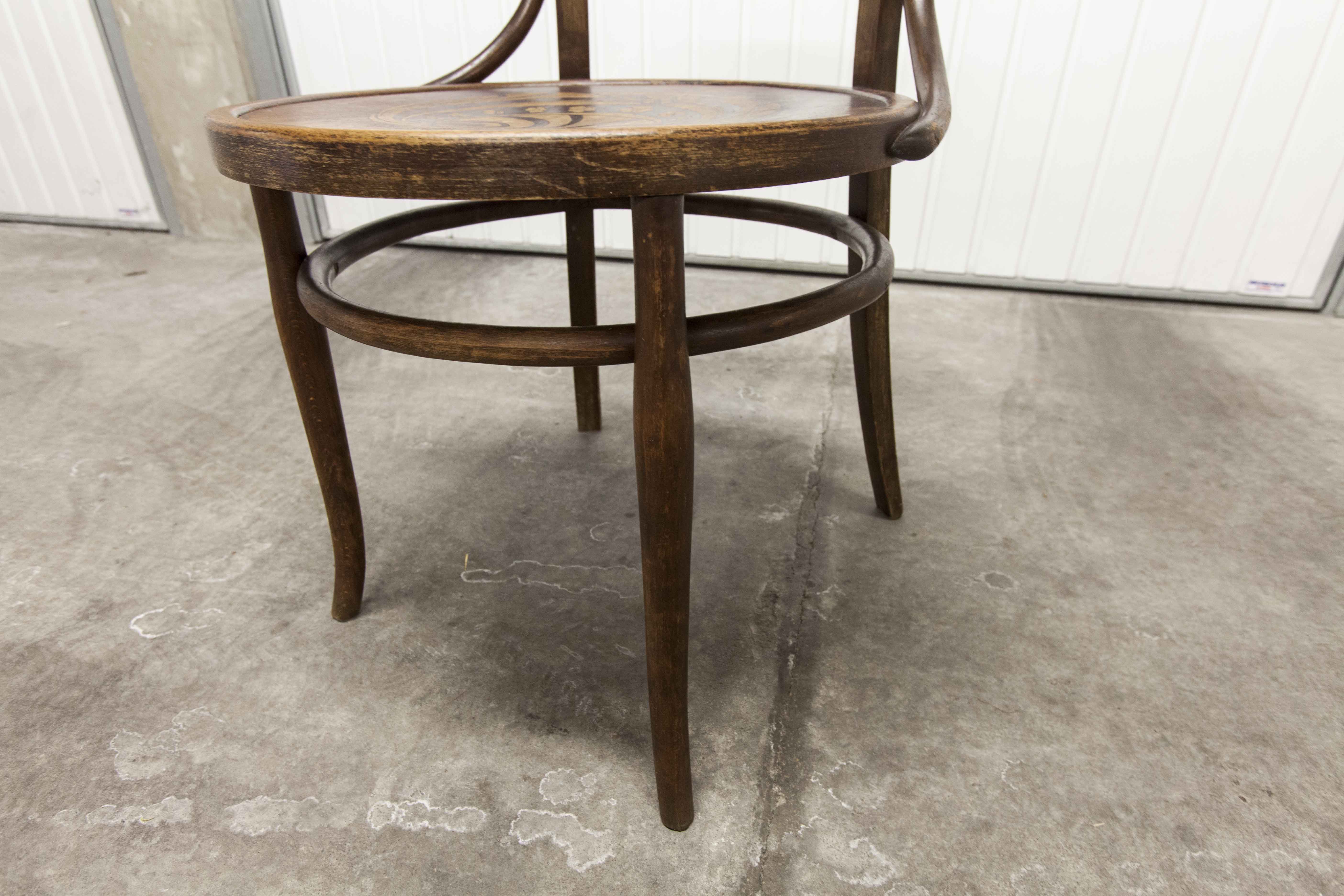 Office chair Baumann 1914 curved wood
