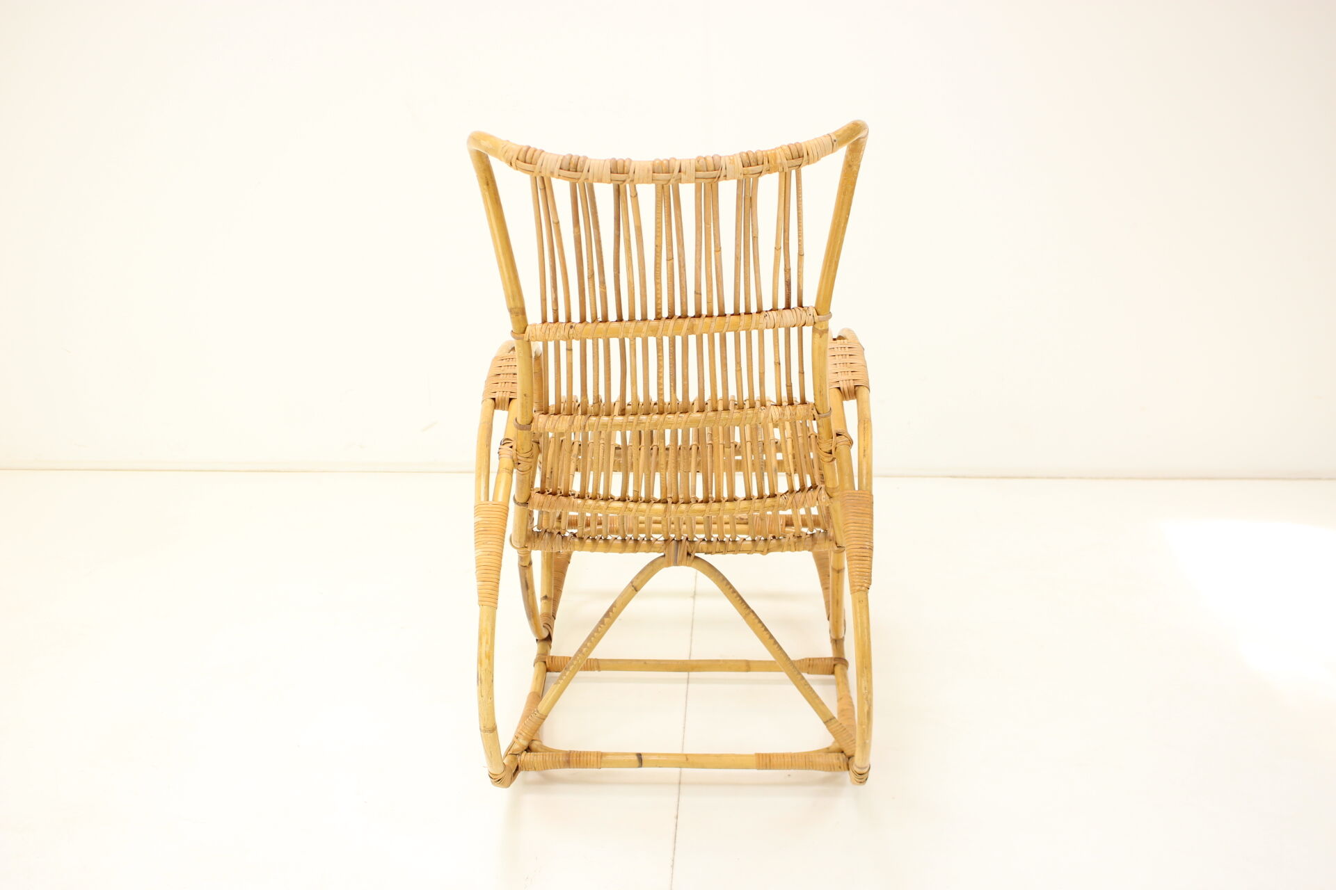 Mid-century rattan rocking chairs, 1960's