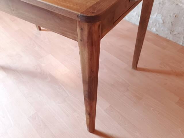 Antique farmhouse table from the early 1900s, solid wood