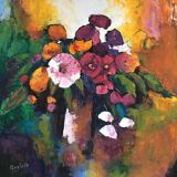 Tableau bouquet contemporain