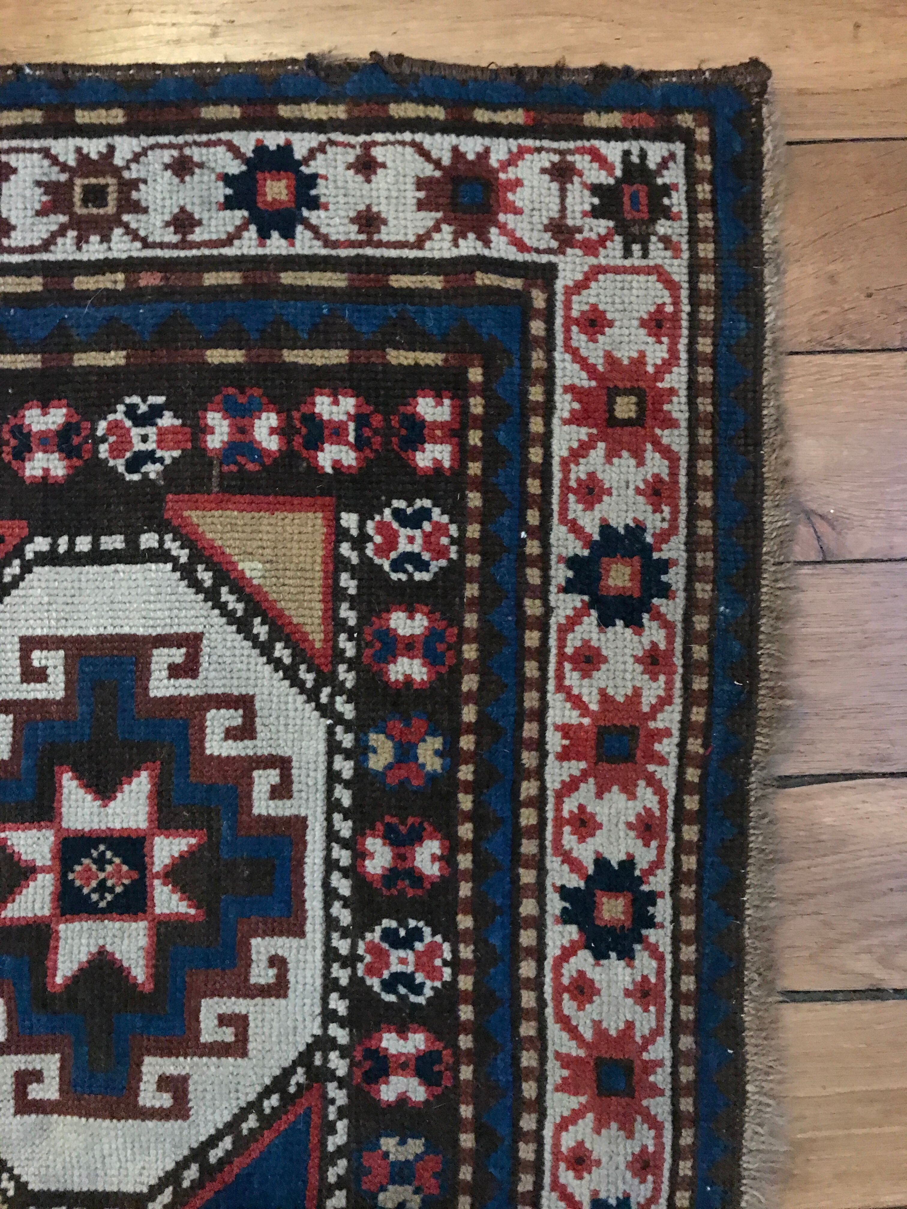 Carpet Caucasian chat late 19th 112x198cm