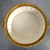 Old basket with lid fruits slurry Sarreguemines 40s