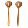 Salad server or large teak spoon in oval openwork shape L30 D9