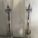 Paire de vases soliflore en verre