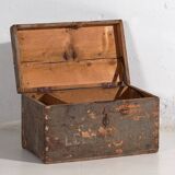 Coffre ancien à patine grise (c.1920) #72