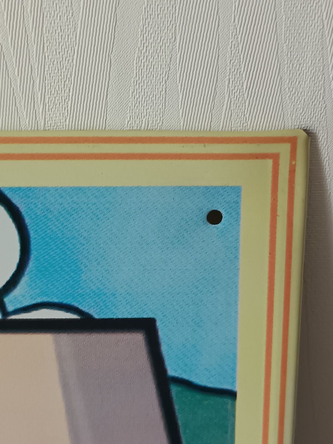 Chartreuse enamelled sheet metal advertising plate