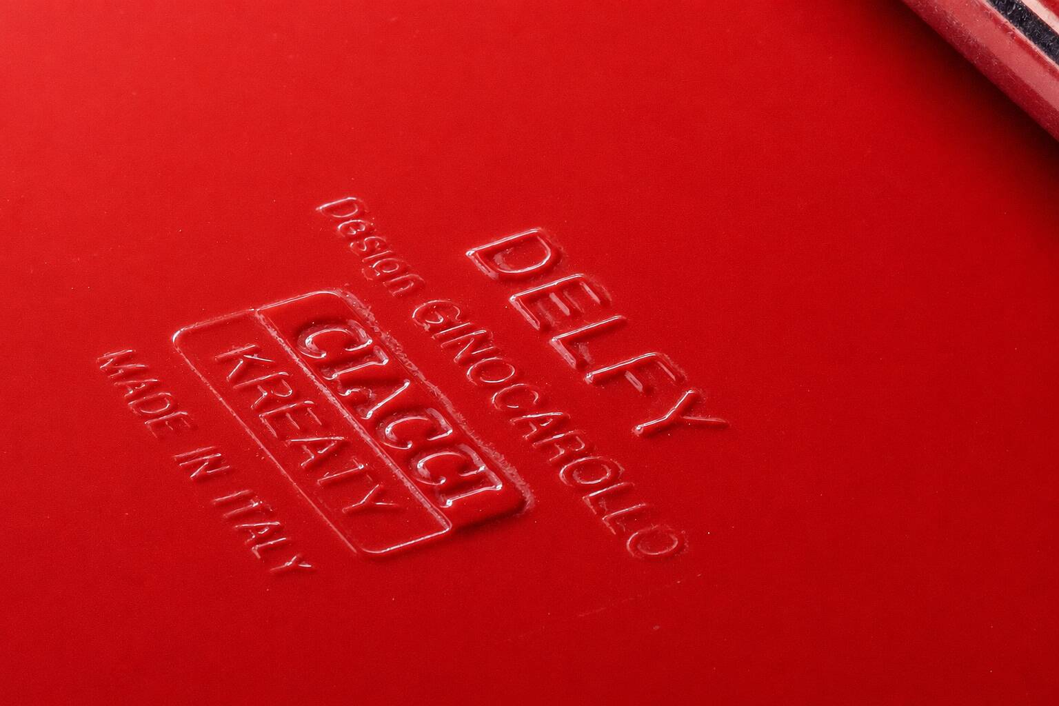 Gino Carollo x Ciacci Kreaty — Suite de quatre « Delfy » rouge — c. 1990
