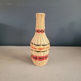 Vintage wicker carafe bottle