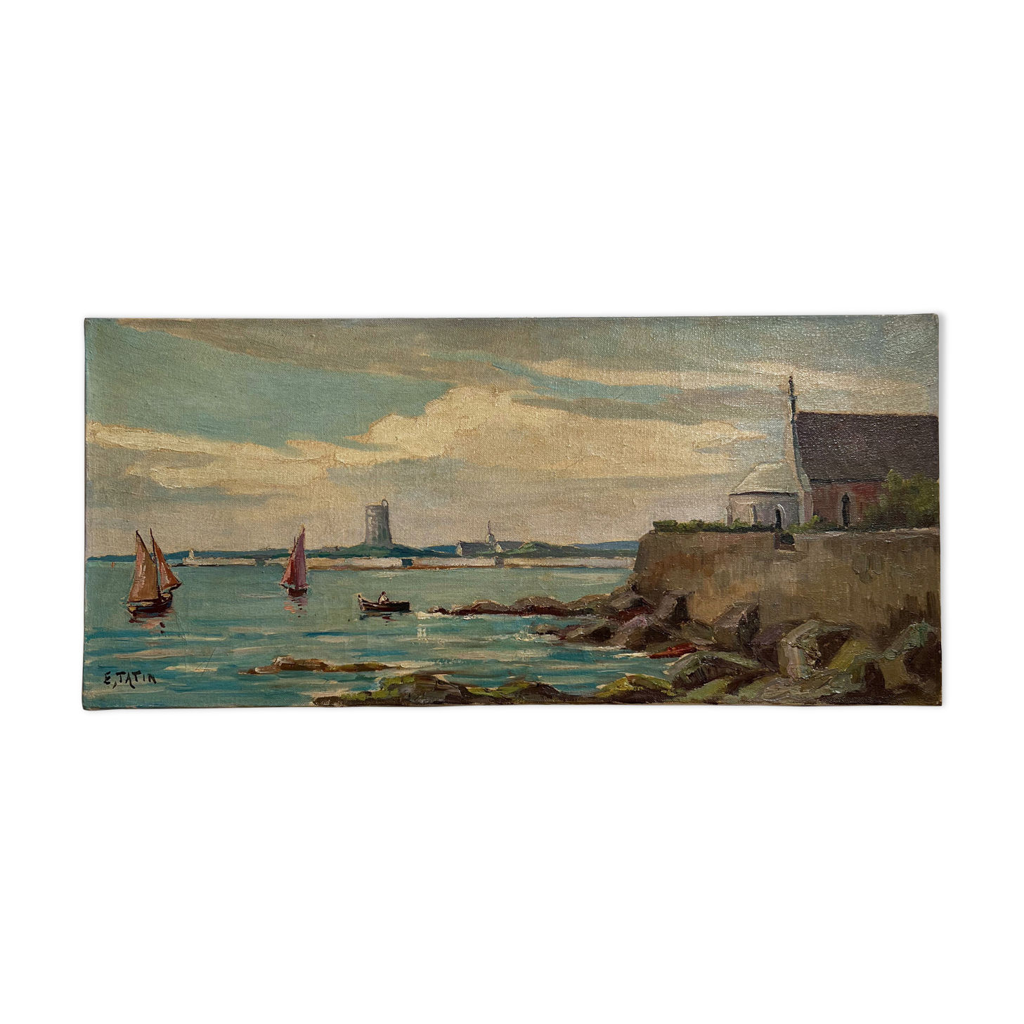 Tableau marine bord de mer Bretagne