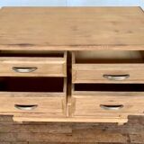 Meuble d'atelier commerce meuble a 8 tiroirs en chene massif