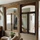 Pair of solid oak windows from the early 20th century.