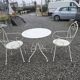 Wrought iron garden furniture
