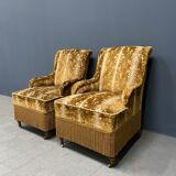 Set of two Victorian ladies armchairs from France 19th century