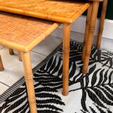 3 nesting tables in bamboo and wood