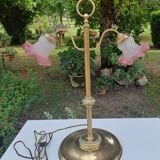 Bronze and brass table lamp