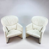 Set of 2 white leolux excalibur by jan armgardt, 1990s