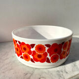 Rainbow bowl lotus orange and red vintage 70s tbe