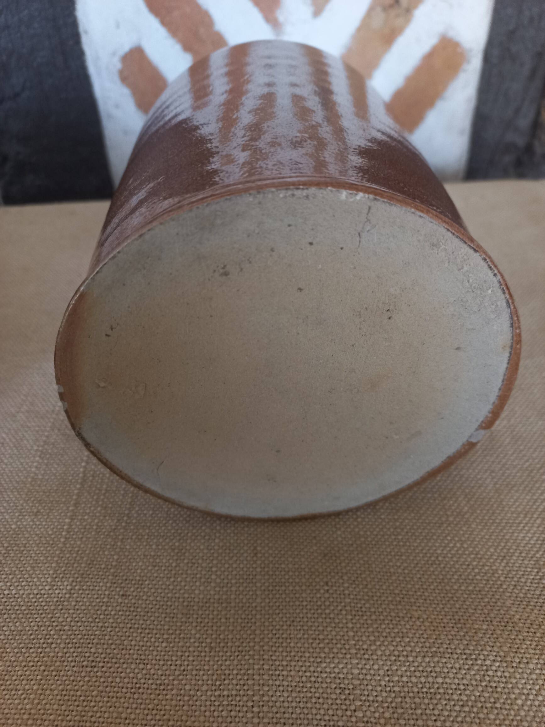 1 liter glazed stoneware vase