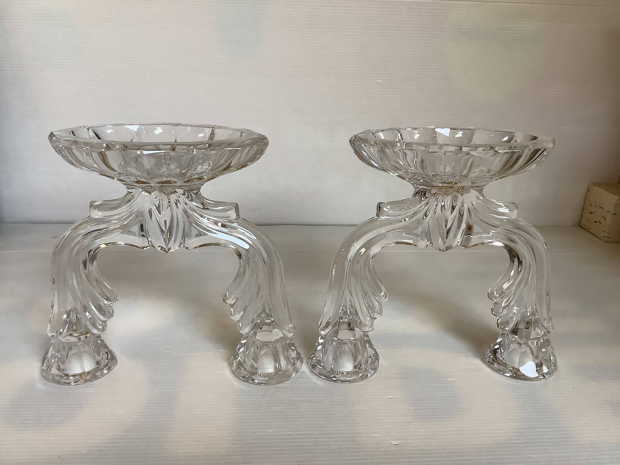 Paire de bougeoirs deux feux art déco