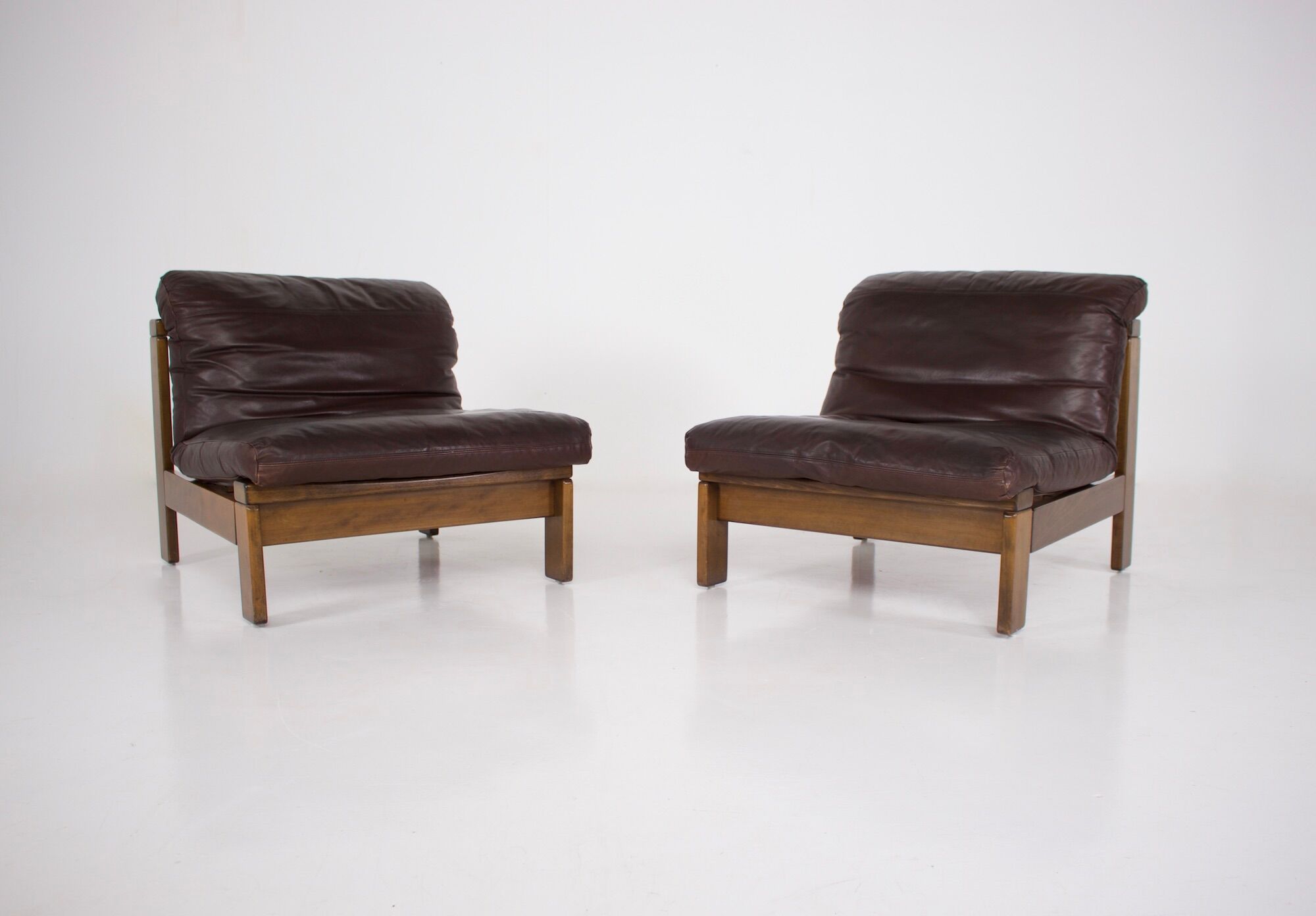 Pair of leather armchairs 1970