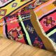 Colorful runner rug, handmade turkish kilim rug with ethnic patterns