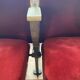 Burgundy velvet folding seat