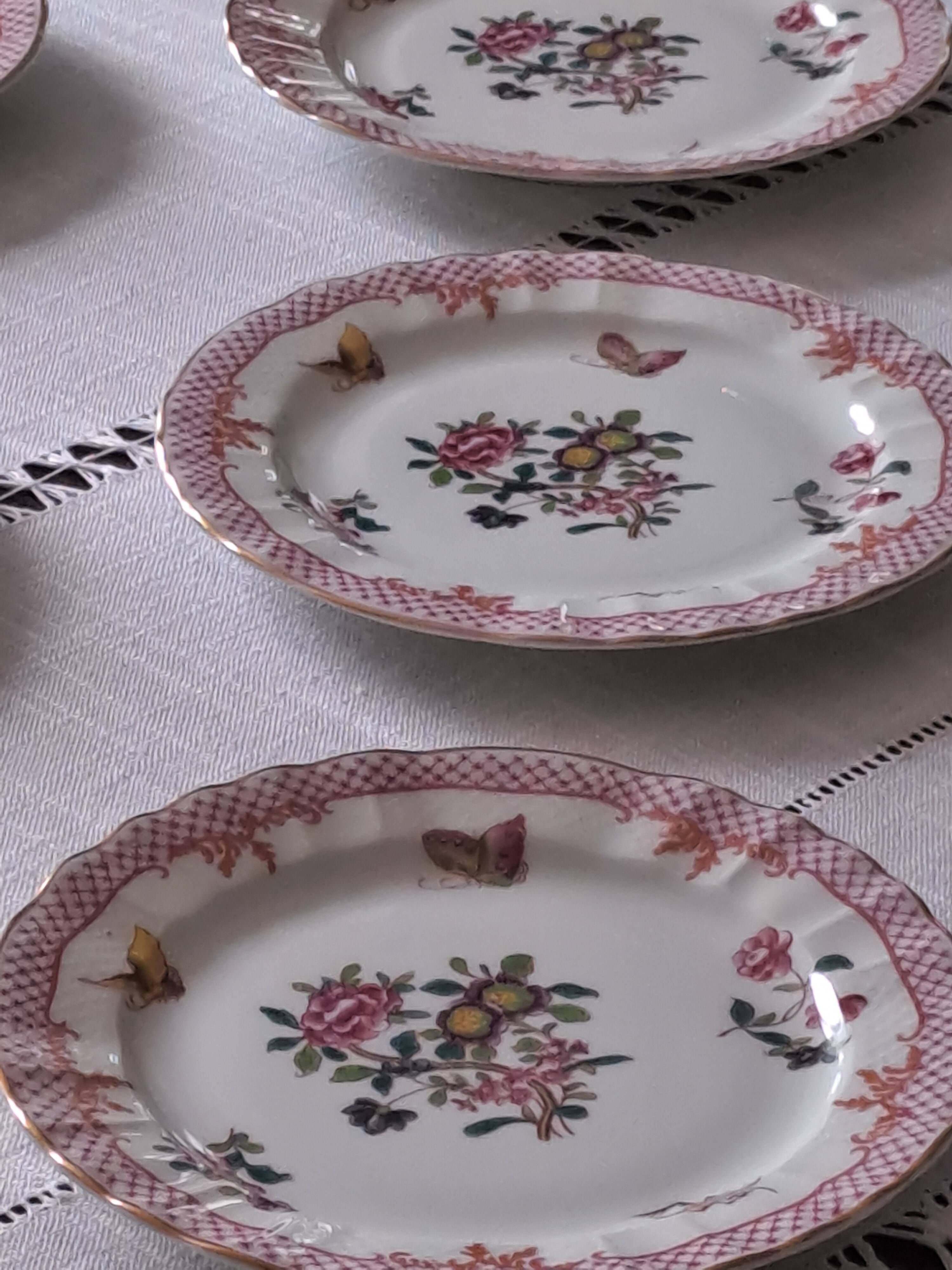 Assiettes à dessert Bernardeaud Limoges _Compagnie des  Indes