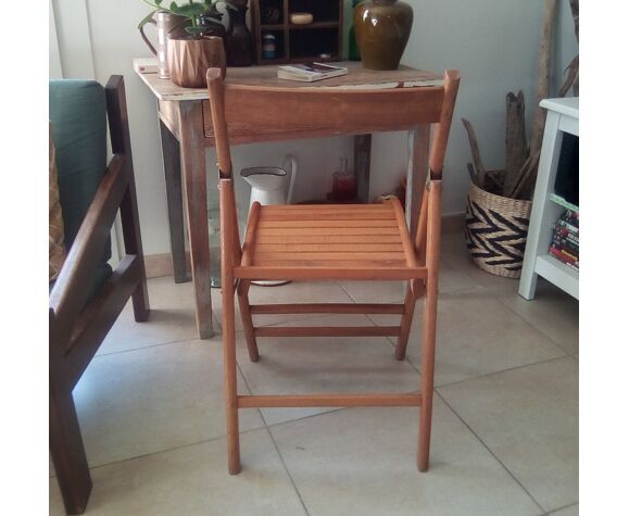 Vintage wooden folding chair