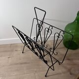 Black steel magazine holder