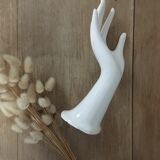 Vase soliflore hand white ring