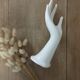 Vase soliflore main baguier blanche