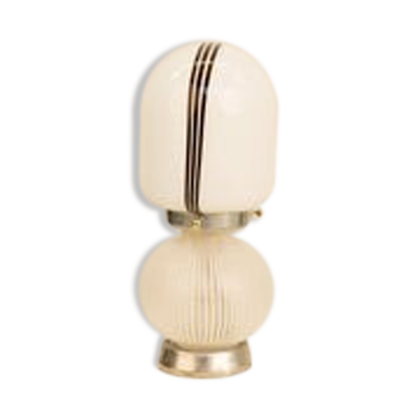 Lampe en opaline double éclairages 70's