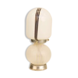 Opaline lamp double lighting 70's