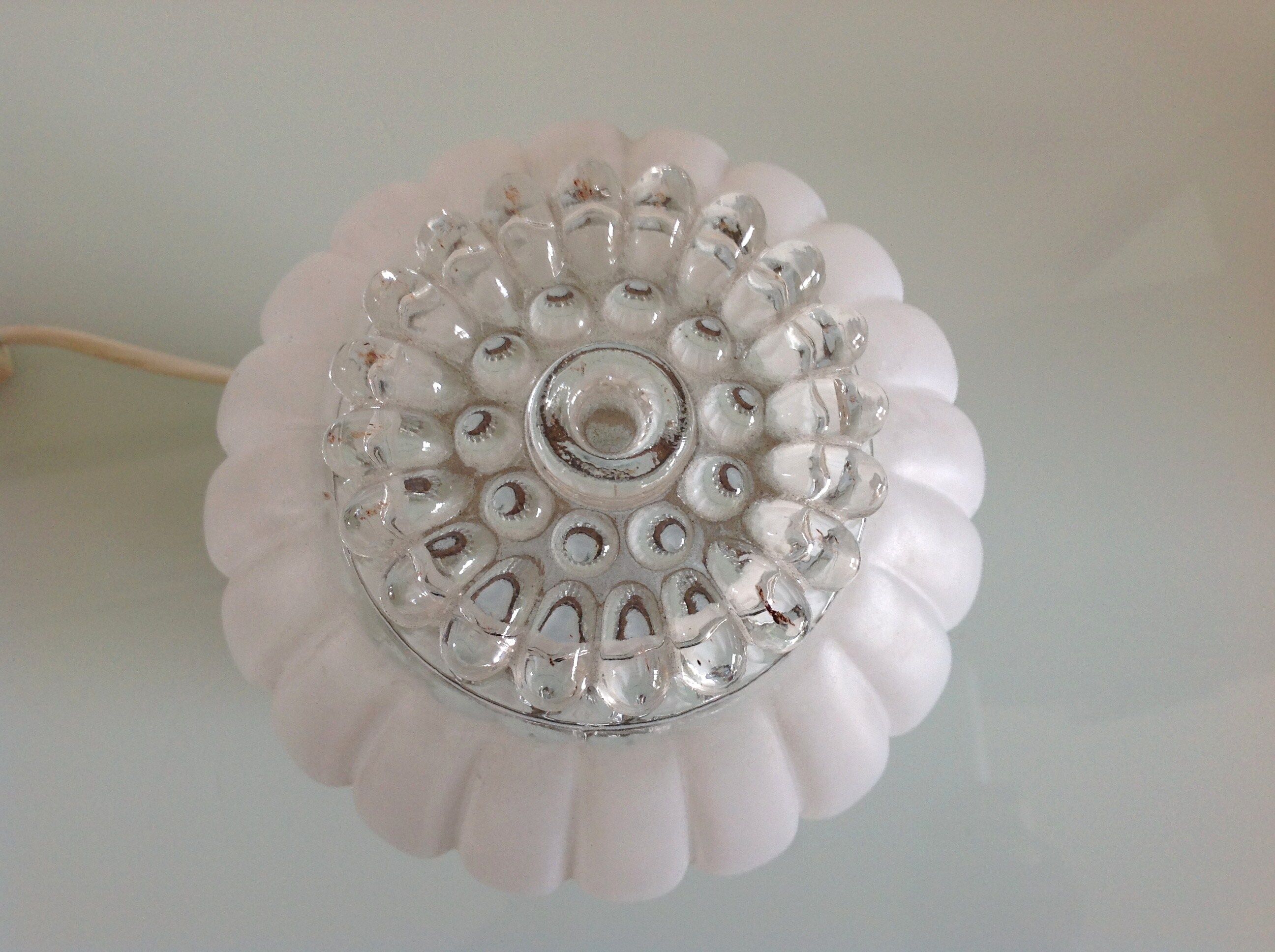 Bi-material bubbled bedside lamp by Graewe 70