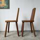Paire de chaises brutaliste en chêne 1950
