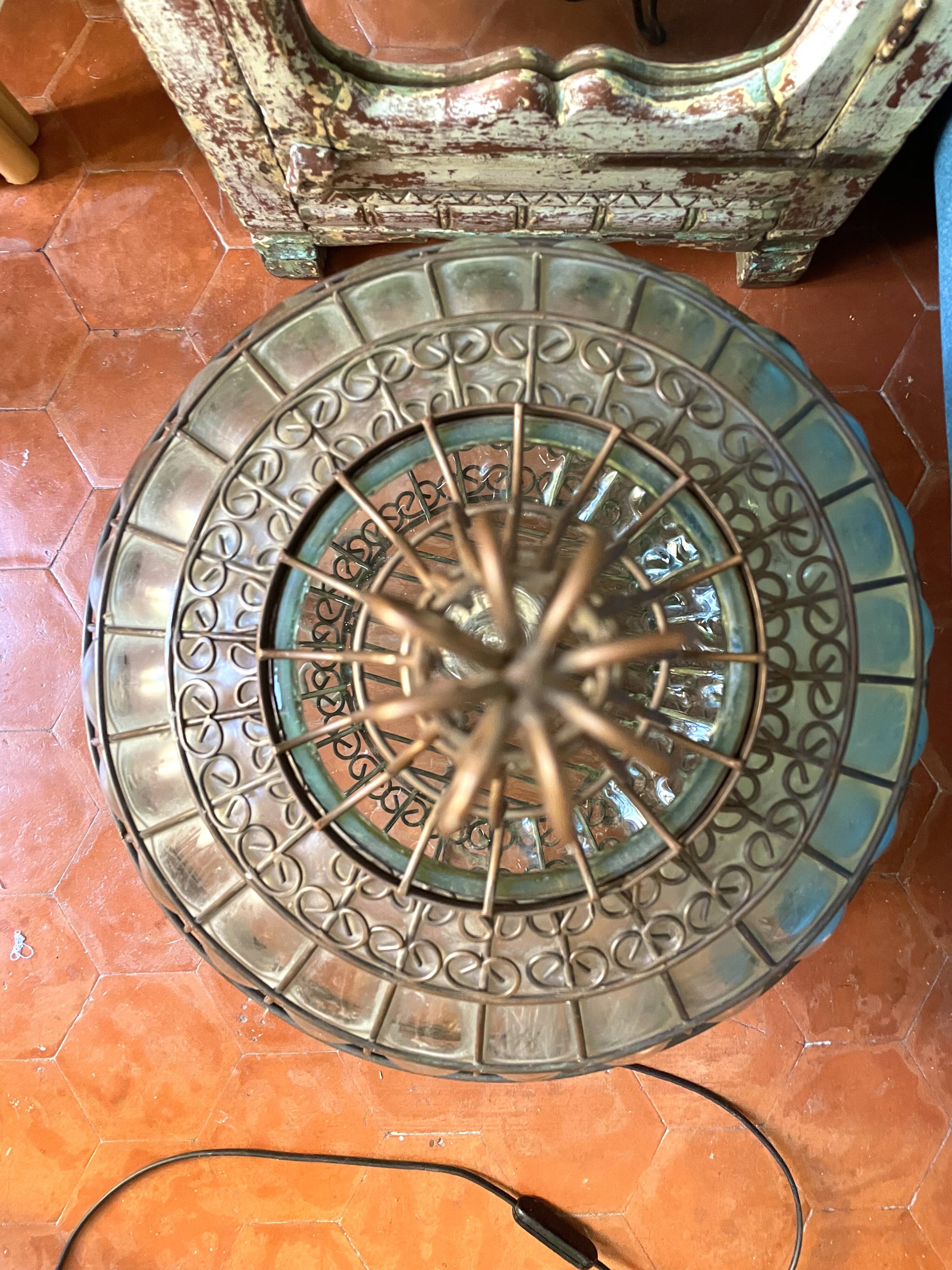 Lampe indienne fer forgé