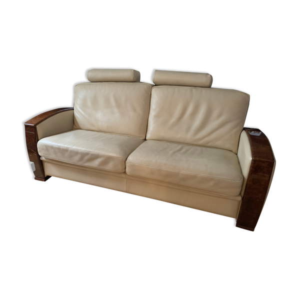 Canapé cuir art deco