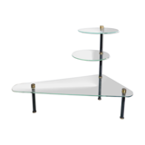 Glass coffee table, display, Dakora Nantes, 1950