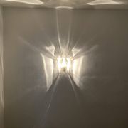 Set of 2 Glass Wall Lamps by Glashütte Limburg