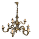 Bronze chandelier "framon" with 9 lights.