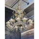 Lustre en verre de Murano en or vénitien vénitien contemporain « Ca Rezzonico »