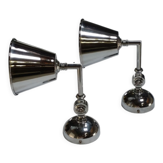 Pair of chrome wall lamps Maison du Monde