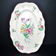 Lunéville Keller & Guerin, oval dish, Streetlight with polychrome flowers, 41×29