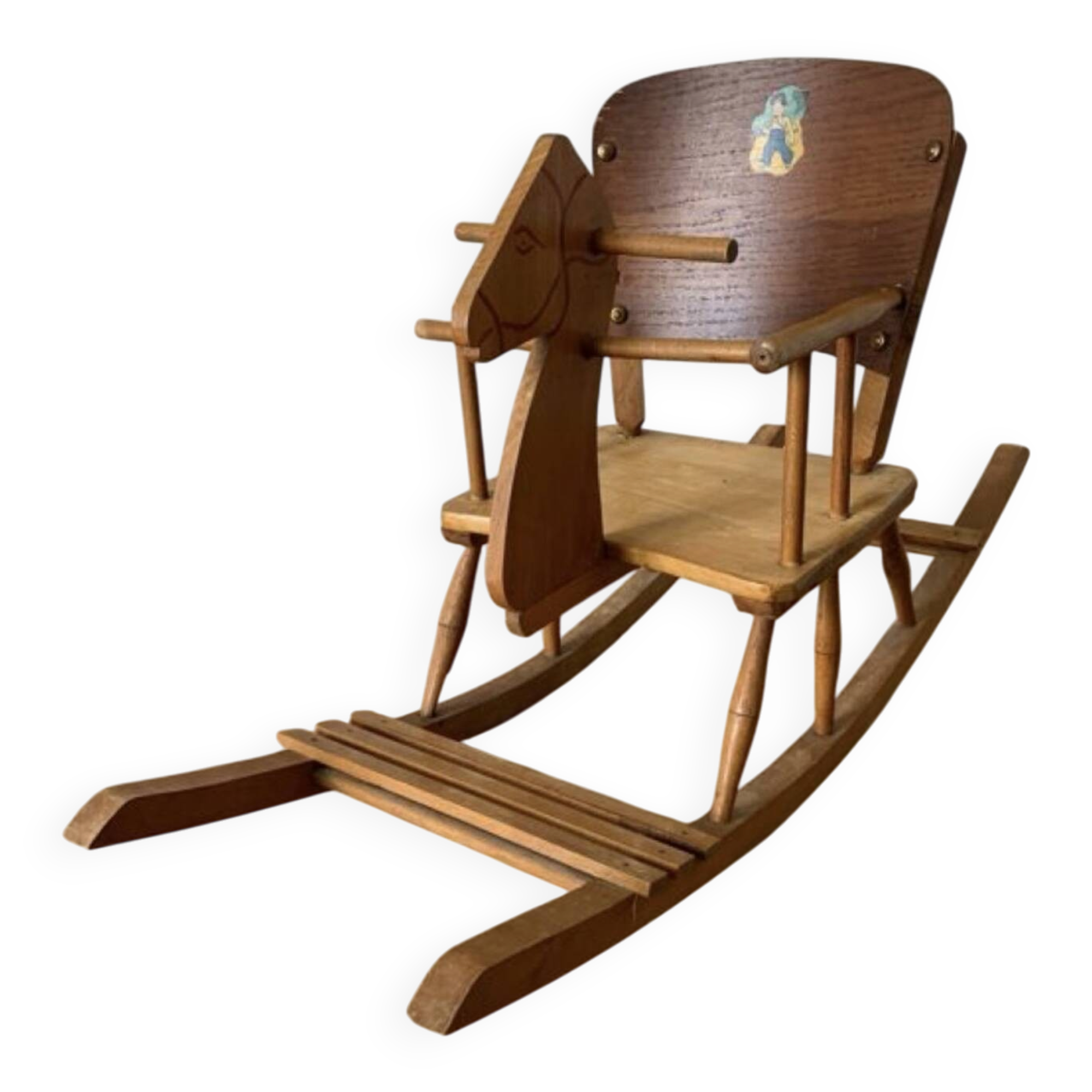 Cheval à bascule ancien