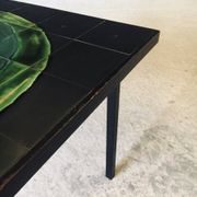Mid-Century Studio Ceramic Tile Coffee Tabe, Belgium, 1960s